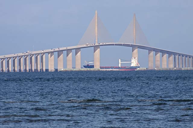 Bob Graham Sunshine Skyway Bridge, Tampa. An example of a cable-stayed bridge.
