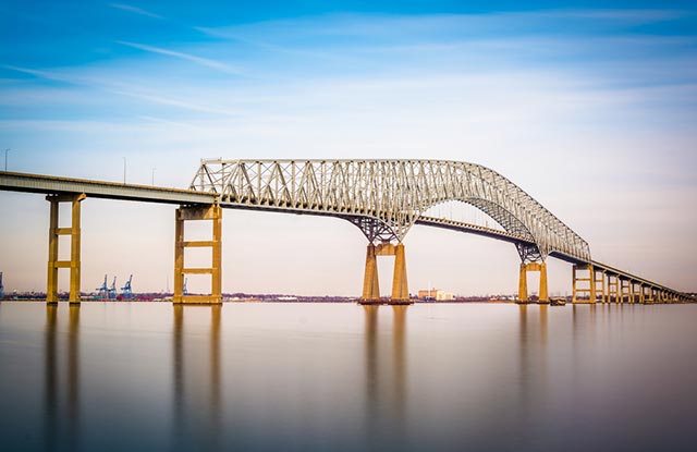 Francis Scott Key Bridge, an example of a truss bridge.