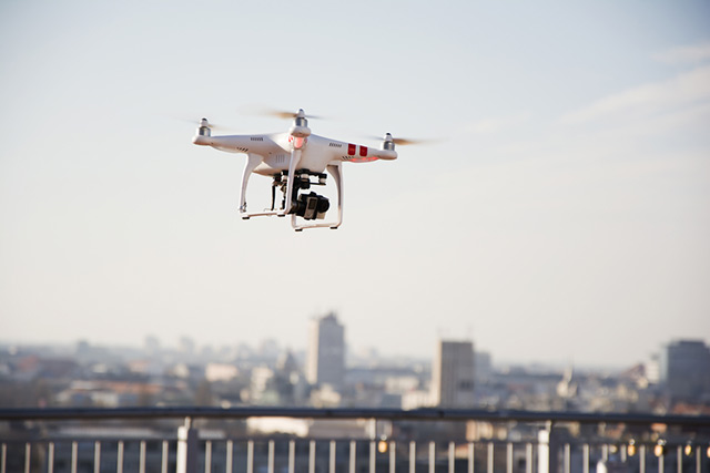 A small drone with a camera, perfect for performing drone inspections