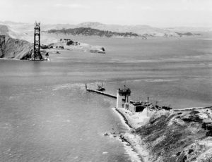 Construction accident while building the Golden Gate Bridge