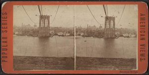 The Brooklyn Bridge Under Construction