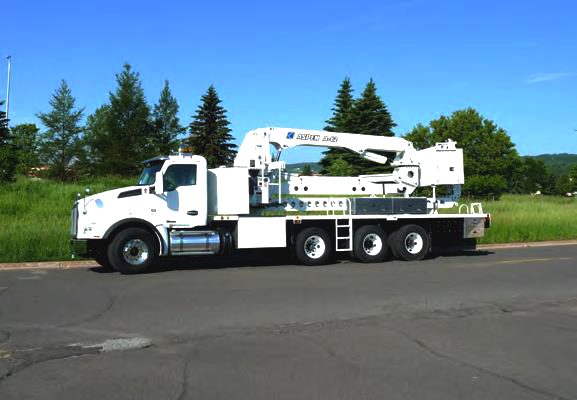 Aspen Aerials A-62 under bridge access truck
