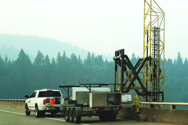 bridge inspection truck rental in use