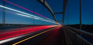 A highway on a bridge