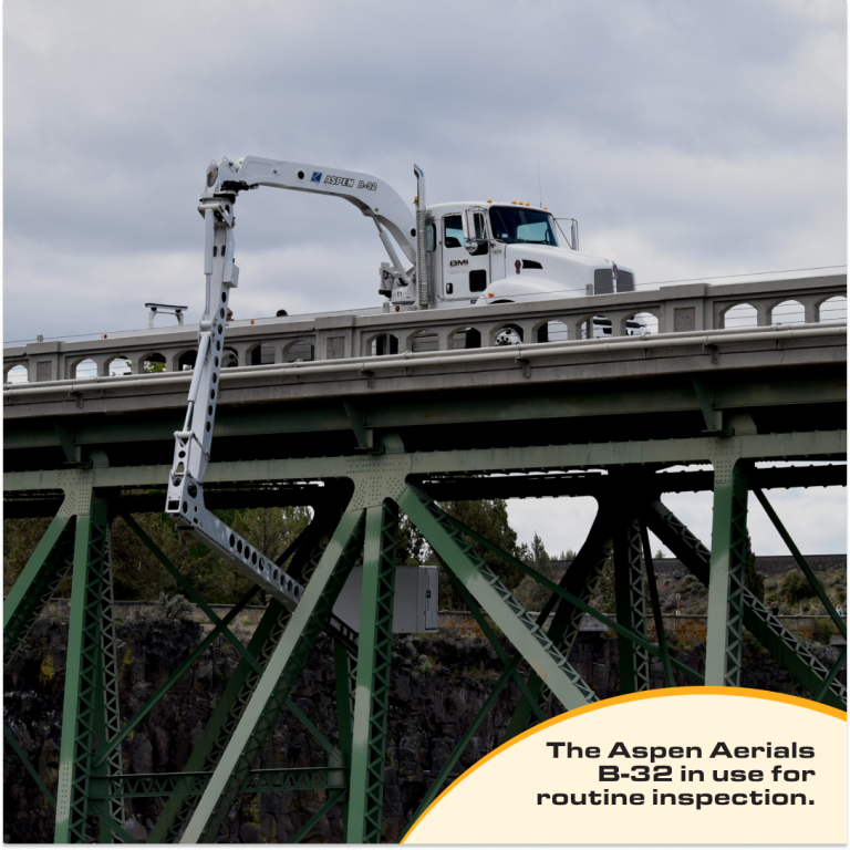 Aspen Aerials B-32High clearance for second-girder and tight vertical spaces.