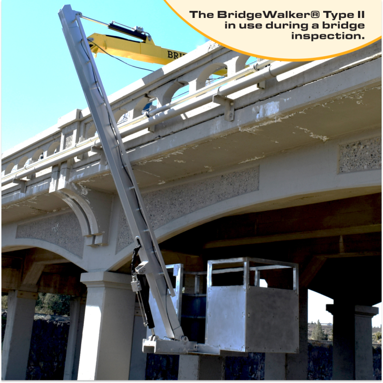 BridgeWalker Type IIVersatile platform for first-girder access and inspections.